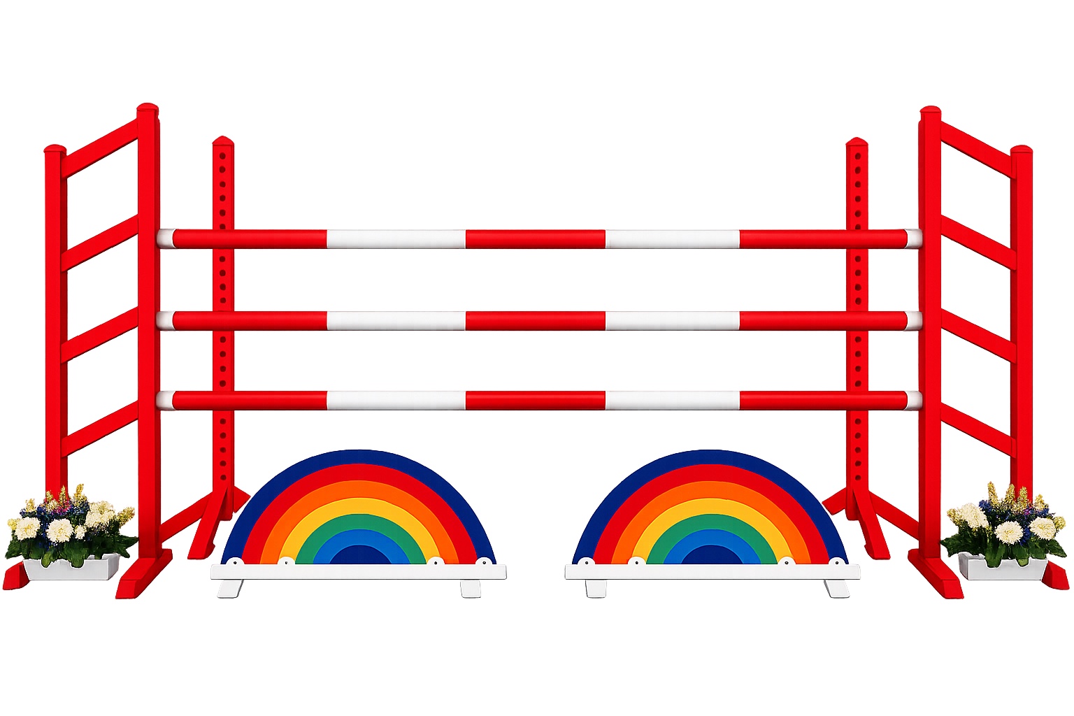 Rainbow Fillers — Rainbow Fillers shown as a pair in a complete jump