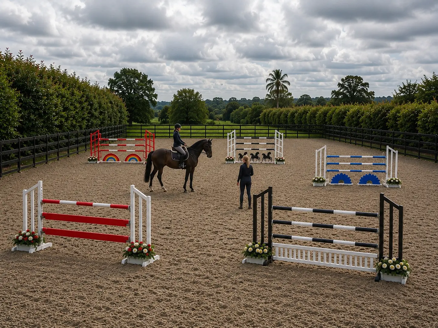 ProHorseJumps gallery — 5 Jump Club & Arena Set — five jumps set out