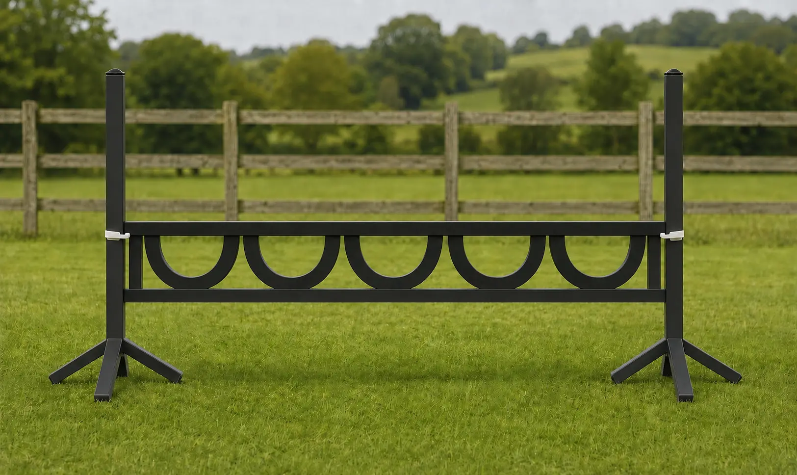 ProHorseJumps gallery — Black Moroccan half-circle hanging filler