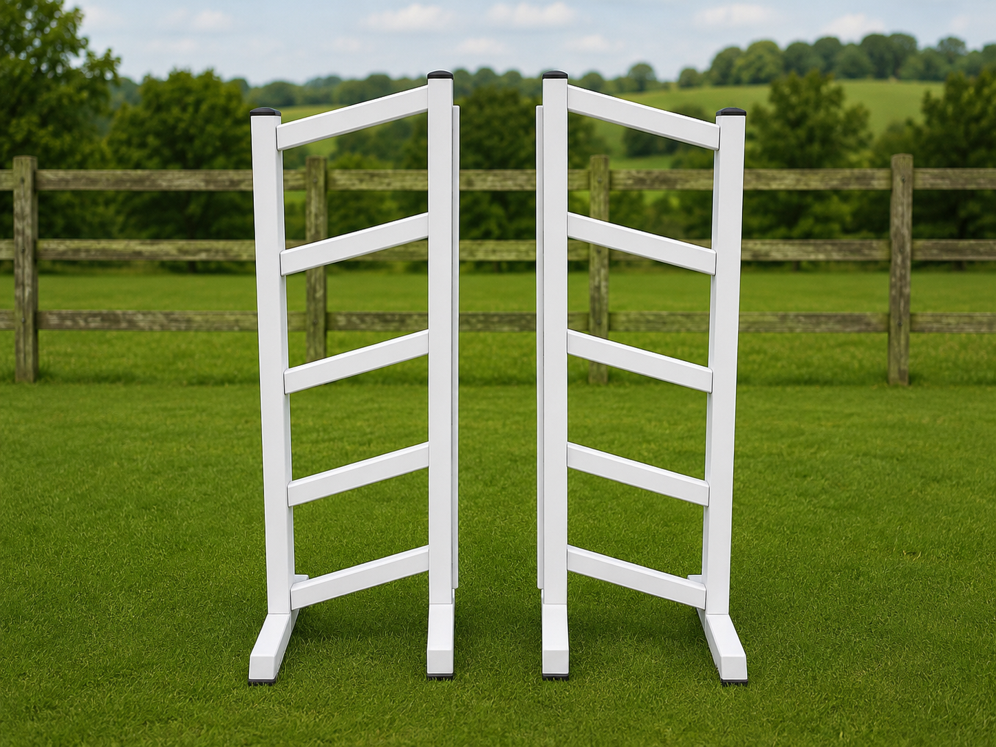 ProHorseJumps gallery — White aluminium wings · 1.7m