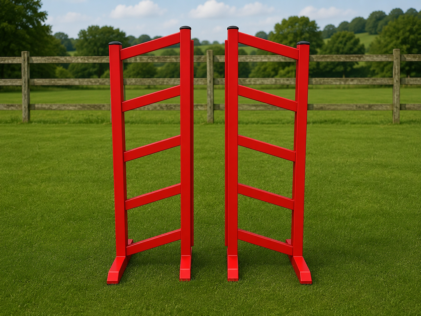 ProHorseJumps gallery — Red aluminium wings · 1.7m
