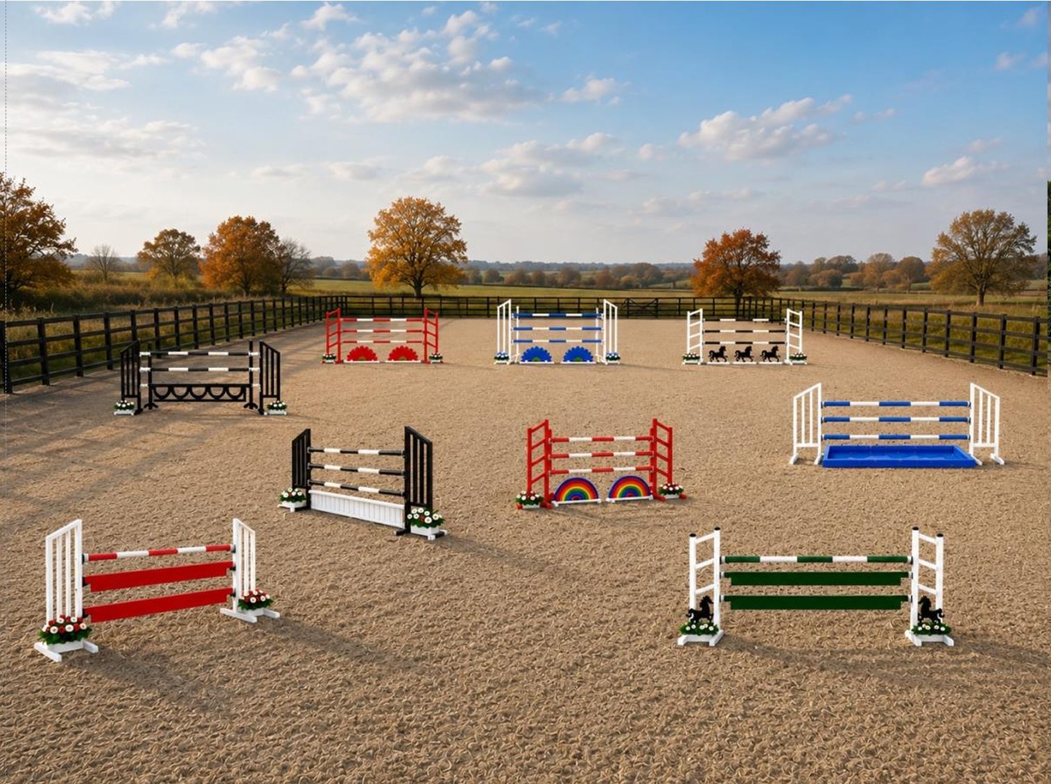 ProHorseJumps gallery — Complete 9 Jump Club & Arena Set — nine jumps